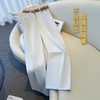 A24353浅色阔腿牛仔裤女夏季2025新款复古爆款裤子拖地裤宽松休闲直筒裤 商品缩略图1