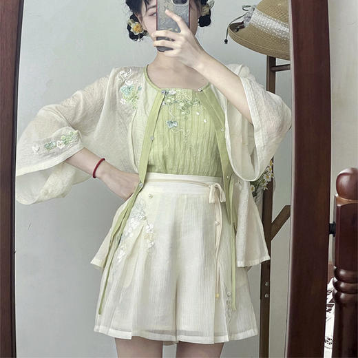 裁缝学苑AQ505汉元素中式绣花短裤纸样裙裤女装裤子打版裁剪样板 商品图1