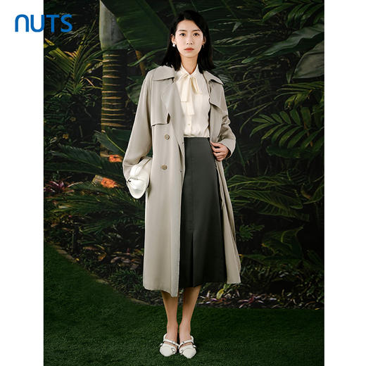 NUTS商场同款春秋季复古高腰气质直筒显瘦西装半身裙女413061087 商品图2