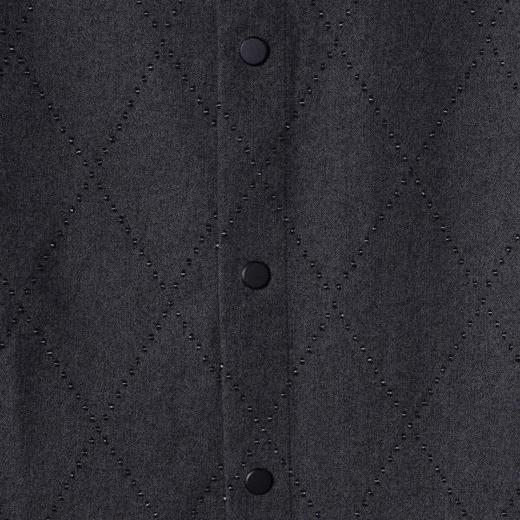 53223SDSA男士2025新款轻奢痞帅男装美式烫钻菱形纽扣开衫衬衫百搭衬衣 商品图3