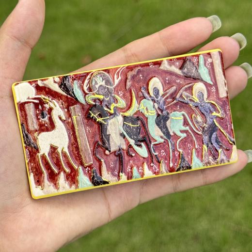 【 鎏金陶瓷冰箱贴】敦煌文创鎏金陶瓷冰箱贴2025新款 商品图2