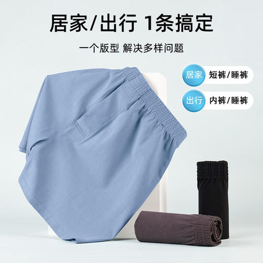 I'd爱帝男士亲肤棉弹力阿罗裤2条装素色平角裤 商品图2