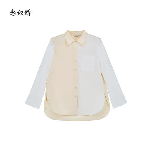 【商场同款】CNB5858 “ 亲肤拼色衬衫 ” 文艺淡雅色系拼色衬衫 商品图8
