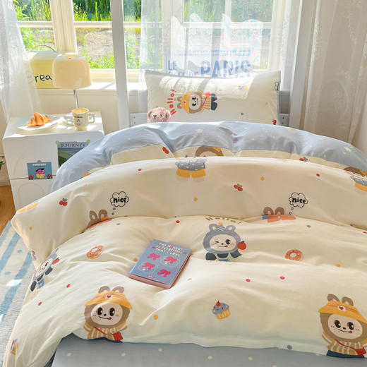 自然醒全棉学生季三件套大学生宿舍床上用品纯棉套件被套单人床单枕套NH165 商品图7