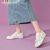 西遇芭蕾德训鞋女新款秋季蝴蝶结内增高小白鞋银色平底运动鞋V1657013/V1656962 商品缩略图3