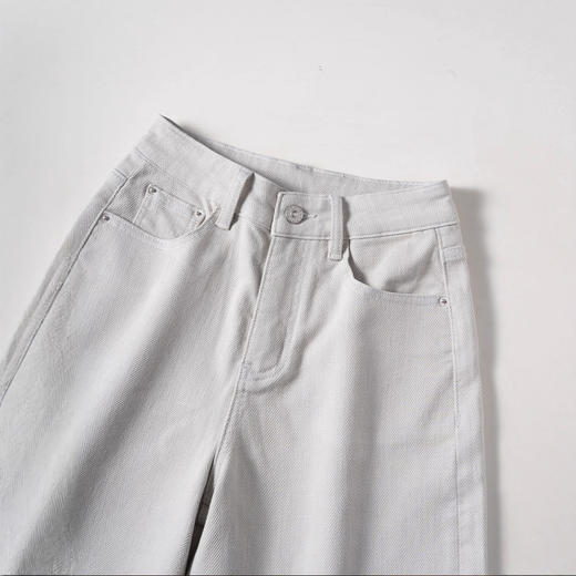 「自」全新升级【铂金会员174/天猫229/差价55】(42554)洛诗琳知性优雅轻奢直筒裤2025早秋阔设计感腰带阔腿牛仔裤 商品图2