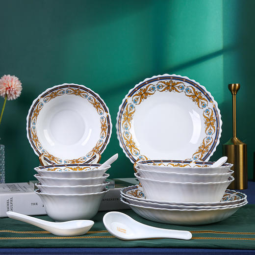康宁冰萃玲珑  彭巴杜夫人系列 餐具16件套A CB-BPBD16A/KZ/LS 商品图0