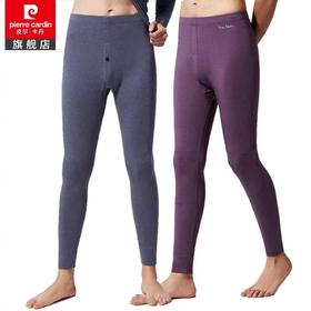 皮尔卡丹羊毛保暖裤男士秋裤德绒发热莫代尔打底冬季护膝毛裤线裤wp774109