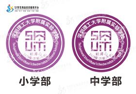 定制深圳理工大学附属实验学校熨烫校徽布标姓名贴胸章缝制包邮51