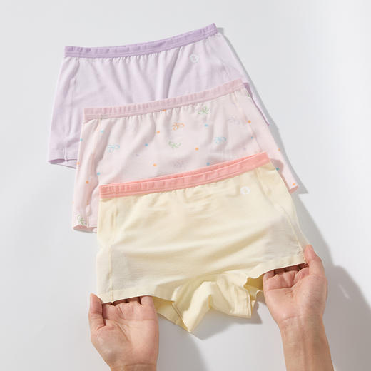 怡比欢乐动物园女童平角内裤3条入HY25AUN200黄紫色调90#-140# 商品图12