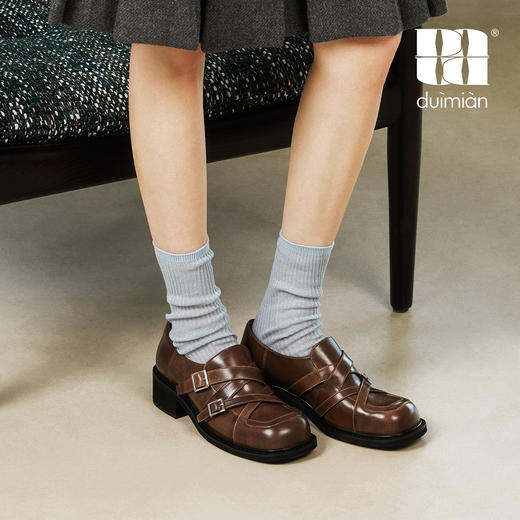 对面duimian-图书馆搭扣皮鞋 商品图1