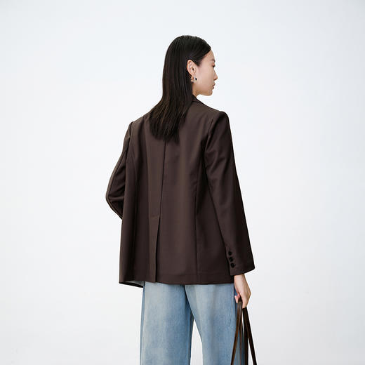 NEELLY纳俪商场同款秋季新款简约通勤气质西装外套女宽松廓形西服N25081W01067 商品图1