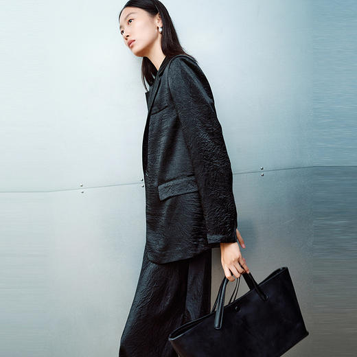 NEELLY纳俪商场同款秋季新款高级感宽松西装外套女精致干练西服N25081W01154 商品图2