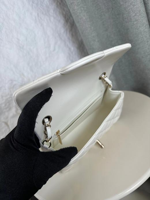 香奈儿 CF 升级版  大mini小羊皮  白色 (LZ) 商品图5