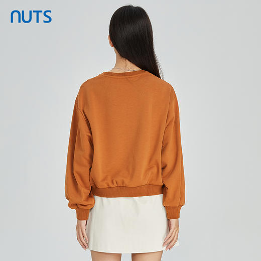 NUTS商场同款春秋款时尚气质圆领宽松长袖T恤女313023202B 商品图4