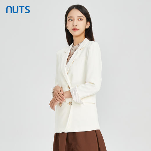 NUTS商场同款春秋季简约时尚通勤职场OL休闲西装外套女316048245B 商品图2