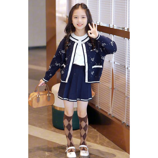 蝴蝶结针织套装 商品图3