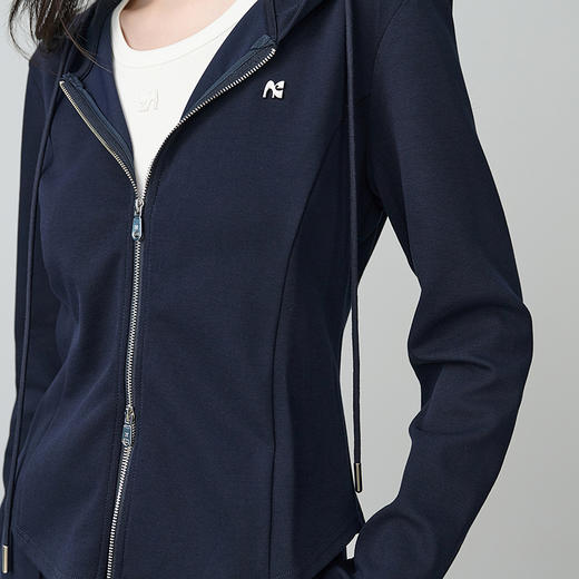 NEELLY纳俪商场同款秋季新款运动休闲修身卫衣女百搭舒适随性外套N25084C03312 商品图2