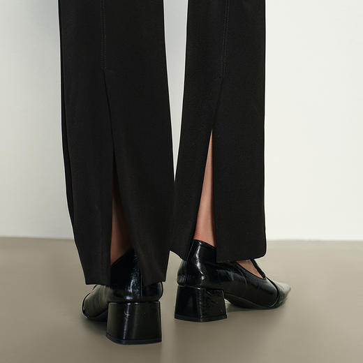 NEELLY纳俪商场同款秋季新款微喇修身西装裤女小个子时尚显瘦长裤N25084H04612 商品图2