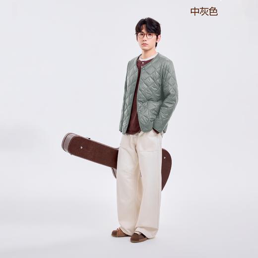 羊毛填充 yi菲同款 情侣款 菱格纹 时尚百搭 情侣款 轻薄透气 舒适百搭 男女同款绗缝轻暖羊毛长袖 商品图8