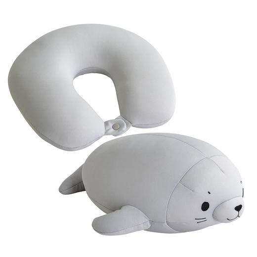 罗莱T 海豹变形U形枕X 灰色 商品图5
