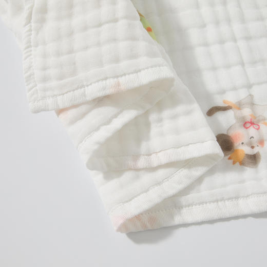 怡比快乐森林6层纱布多功能巾HY25AUP206白绿色调110*110cm 商品图9