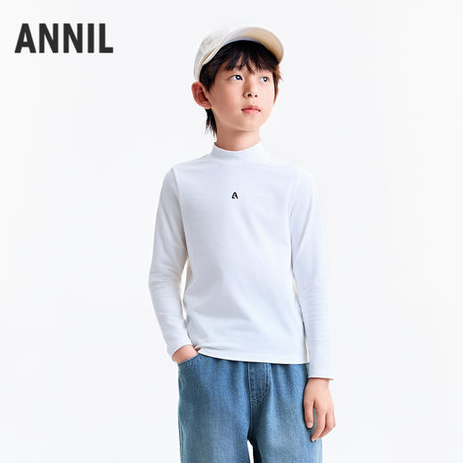 【实体店同款】男女童中领长袖针织衫秋季新款安奈儿童装AM531479 商品图0