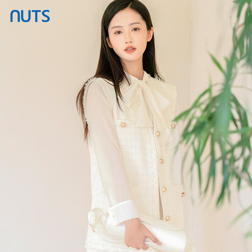 NUTS商场同款春秋款时尚气质小香风马夹女4320301A1 商品图0