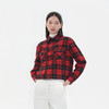 HERLIAN2025年秋季新品女士黑红格纹设计衬衫外套 商品缩略图1