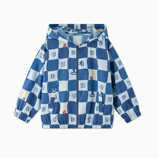 【秒1】【MQD】【专柜同款】童装宝宝防晒衣夏新款棋盘格抗UV小童皮肤衣 商品图4