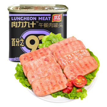 双汇 午餐肉罐头 340g/罐 肉力九十 休闲零食 早餐 三明治火腿 /休闲食品 /罐头食品 /其他类罐头 商品图5