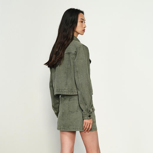 NEELLY纳俪商场同款秋季新款复古牛仔短外套女休闲通勤上衣N25084C04588 商品图1