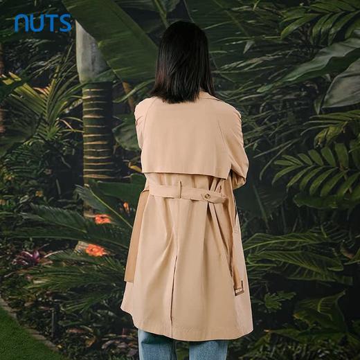 NUTS春秋季新款休闲简约气质宽松中长款风衣外套女415041423 商品图4