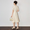 「高货wl」全新升级【铂金会员358/天猫479/差价121】(51450)洛诗琳法式优雅通勤连衣裙2025夏季收腰端庄亚麻连衣裙女 商品缩略图2