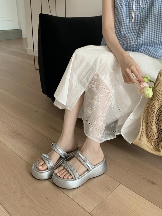 【GZ】无忧购“清仓大促”仙女风温柔百搭增高外穿沙滩一字拖凉鞋J802-6（截单后3-5天发货) 商品图7