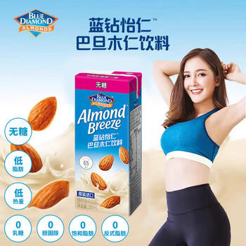 每日（Maeil）蓝钻怡仁巴旦木杏仁奶无糖0乳糖0蔗糖茶饮咖啡伴侣190ml*6盒 /水饮冲调 /饮料 /植物蛋白饮料 商品图2