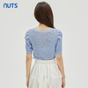 NUTS商场同款秋季蓝色小清新气质方领百搭针织套头衫女332052142 商品缩略图4