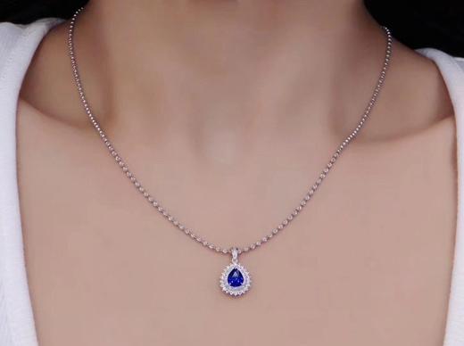 1.39ct刻面蓝宝石吊坠 商品图4