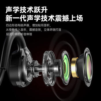 山水（SANSUI）TG13 蓝牙耳机骨传导耳机 运动骑行无线跑步不入耳头戴挂耳式防汗长续航 适用于苹果华为安卓 /数码 /影音娱乐 /蓝牙/无线耳机 商品图1
