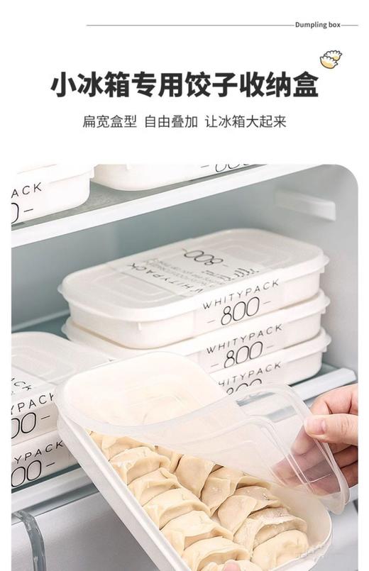 小冰箱饺子馄饨盒家用食品级材质饺子盒收纳保鲜可叠放省空间 商品图2