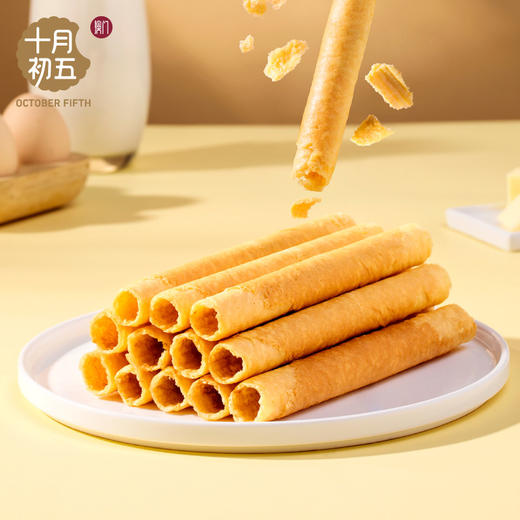 【年货礼盒】十月初五 金装黄油鸡蛋卷（铁罐）500g 商品图2
