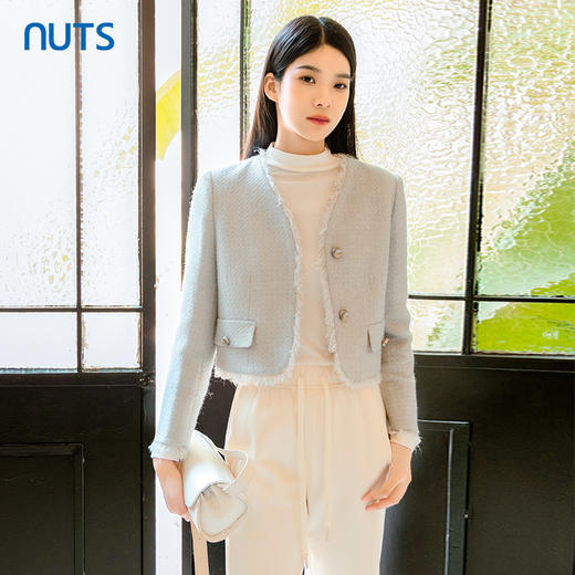 NUTS商场同款春秋款时尚优雅气质小香风短外套女4350403A1 商品图2