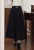 鹿向南「黑糖少女」高级感黑色A字半身裙女秋季中长款气质百褶裙 商品缩略图5