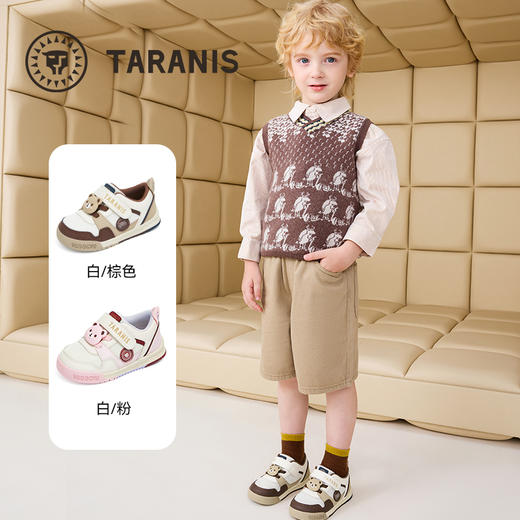 泰兰尼斯秋季新款童鞋学步鞋男宝宝防滑软底面包鞋女童鞋透气鞋子  T01T5C6526 商品图1