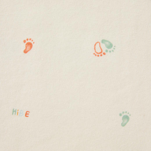 怡比梦想的足迹长袖开襟哈衣HY25AUN021黄白色调59#-80# 商品图12