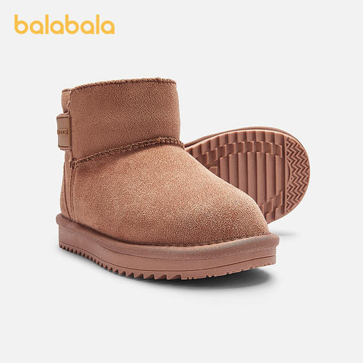巴拉巴拉童鞋儿童雪地靴男女童短靴加厚加绒棉靴防滑2025新冬靴子 商品图1