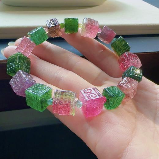 回纹雕刻单圈碧玺手串 商品图3