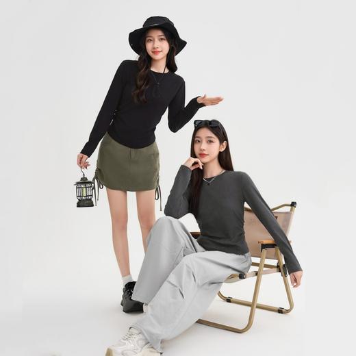 69.9元任选两件！！「早秋收腰瘦瘦T 」收腰压褶 丰富视觉更显瘦 棉柔质感 单穿&叠搭都很可 适配整个衣橱 商品图3