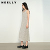 NEELLY纳俪商场同款秋季新款清爽无袖U领背心长裙女优雅休闲A字裙N25084Y04597 商品缩略图0