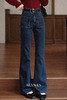 【65折秒杀】鹿向南「自在型格」复古深蓝色修身牛仔裤女早秋新款小众显瘦长裤57017 商品缩略图5